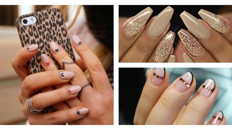 nude nail art